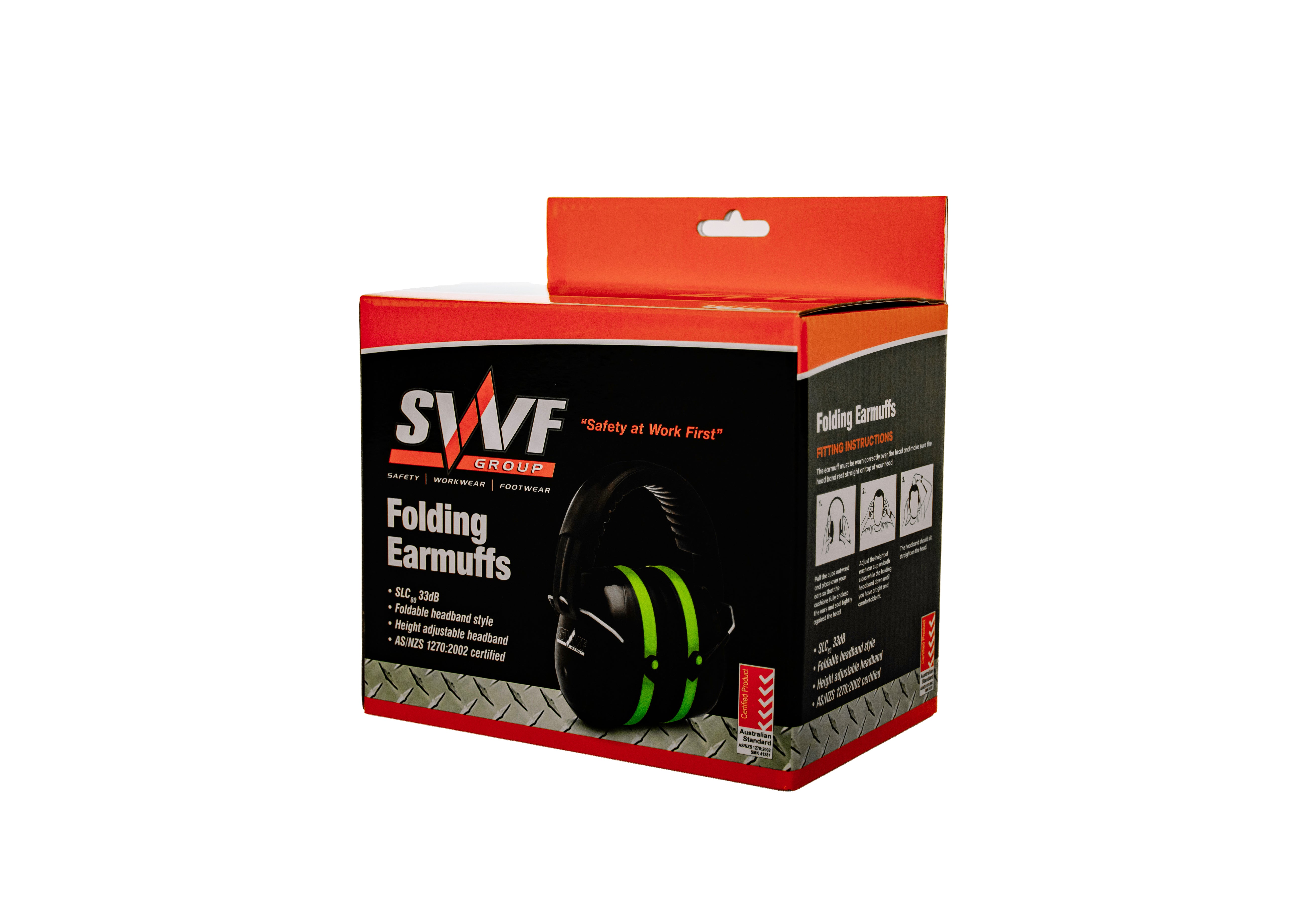 SWF 33dB Class 5 Folding Earmuffs