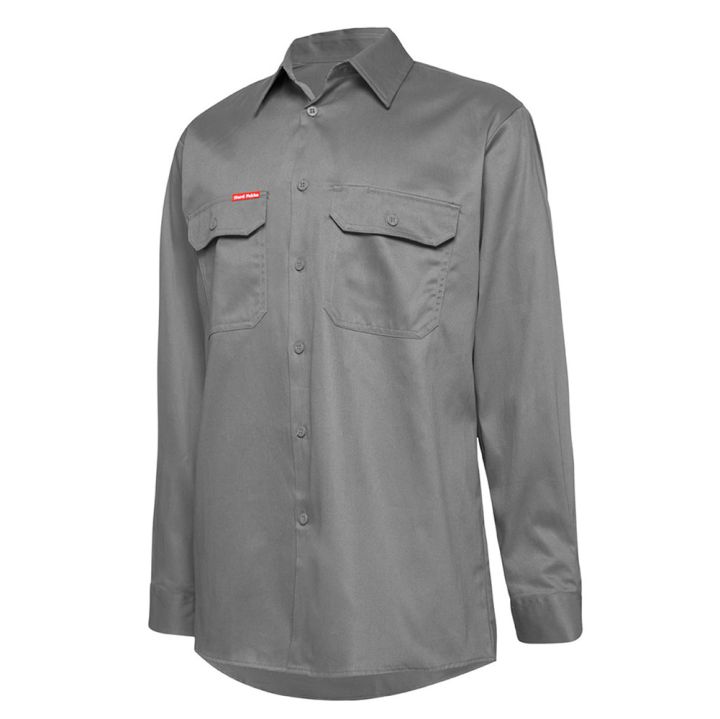Yakka C/Drill O/F L/S Work Shirts