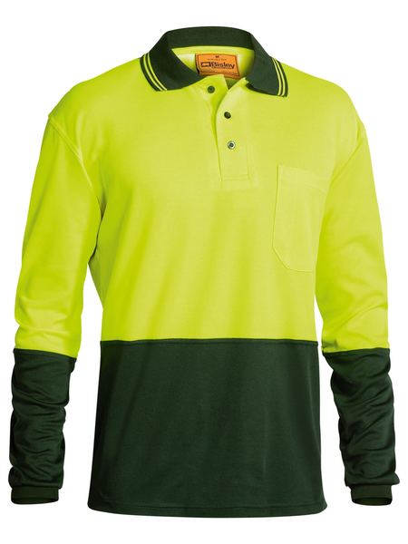 Shirt Hivis Polo L/S Ctn Bk