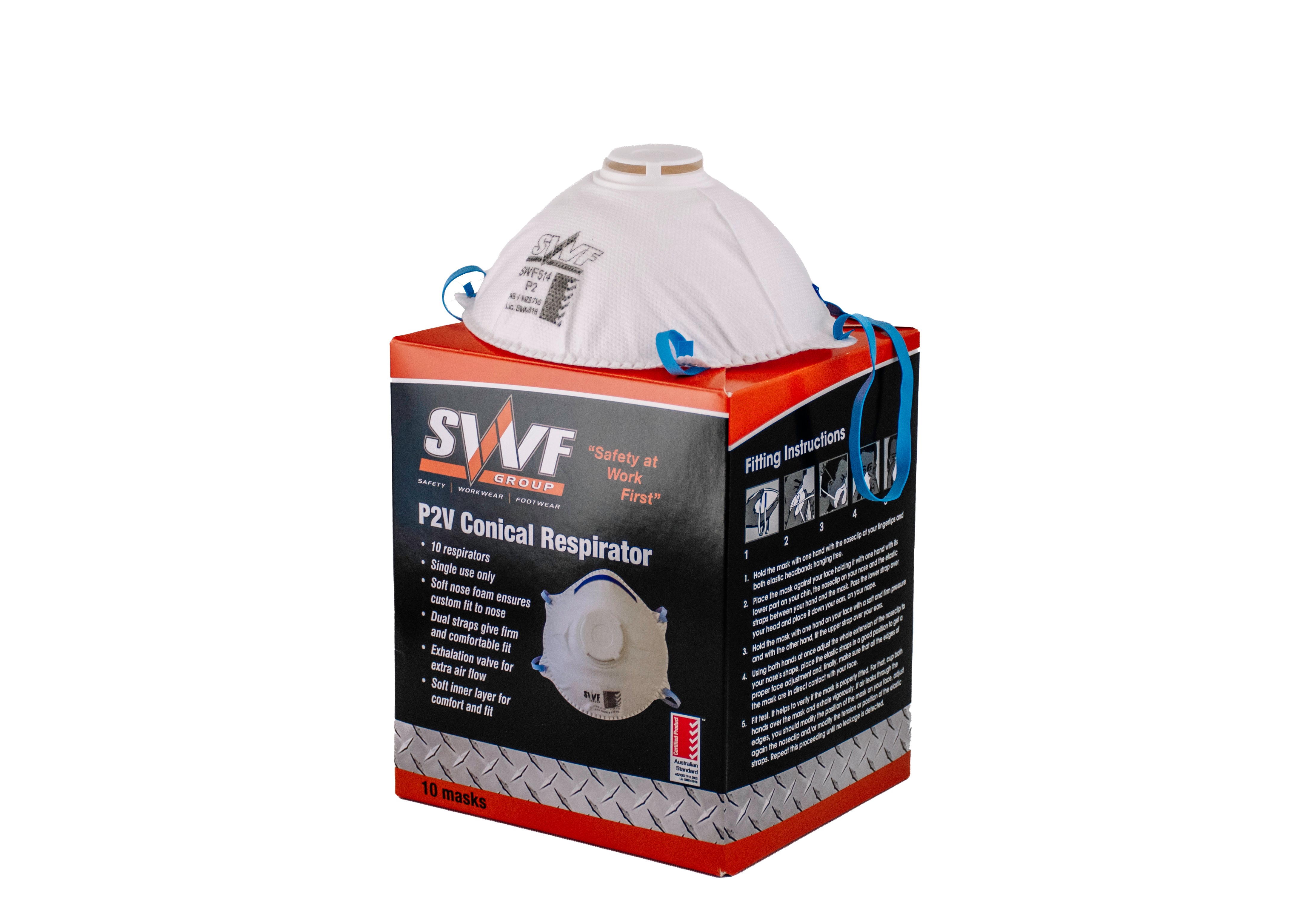 SWF Respirators P2 with Valve Box 10