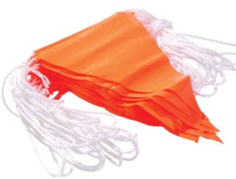 SWF 30 Metre Bunting (Rope with 45 Orange Flags)