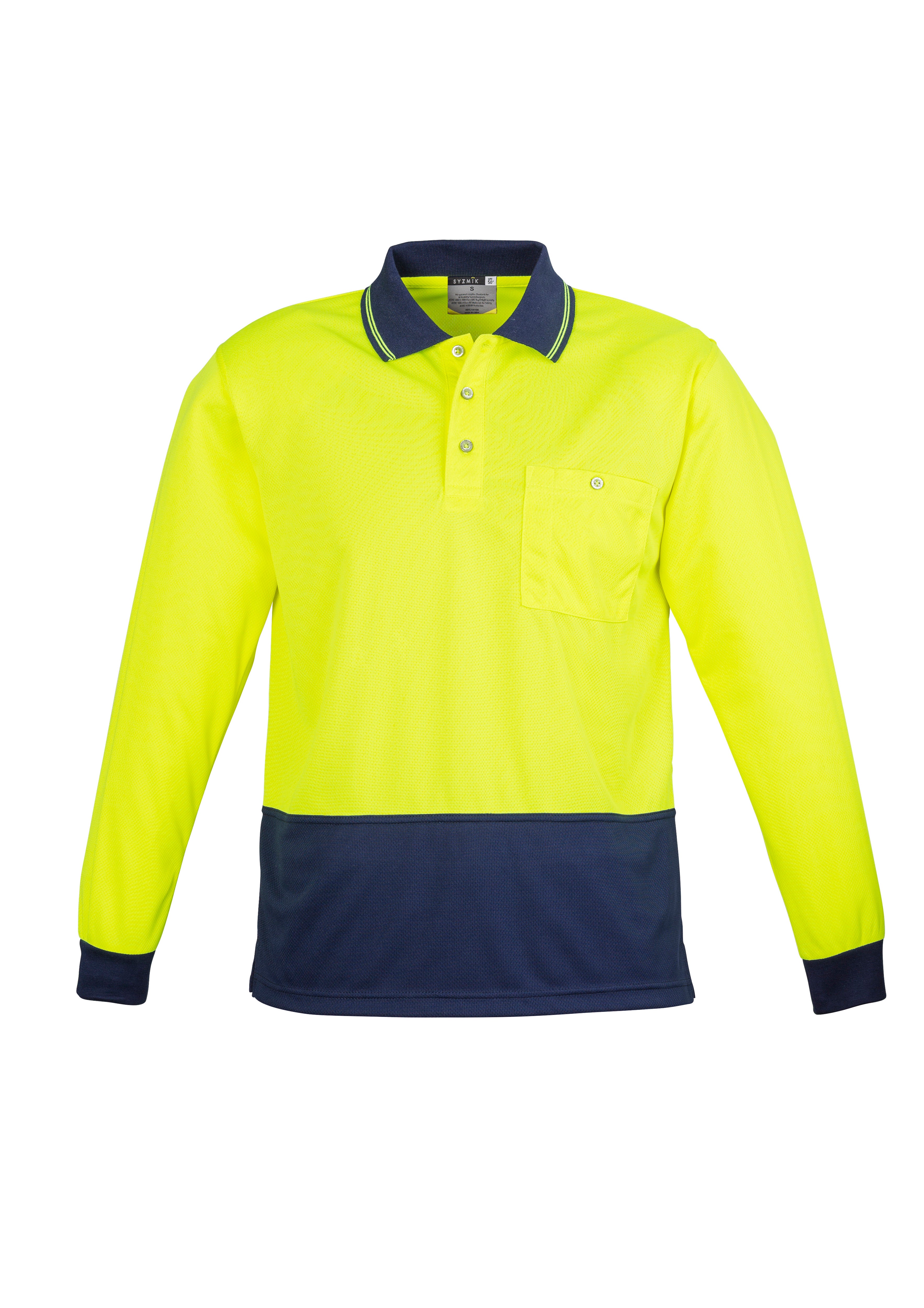 Syzmik ZH232 Unisex Hi-Vis Basic Spliced L/S Polo